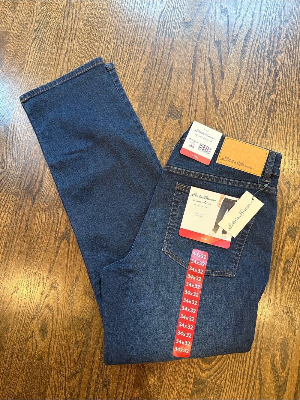 Eddie Bauer Indigo Straight-Leg Jeans 34x32